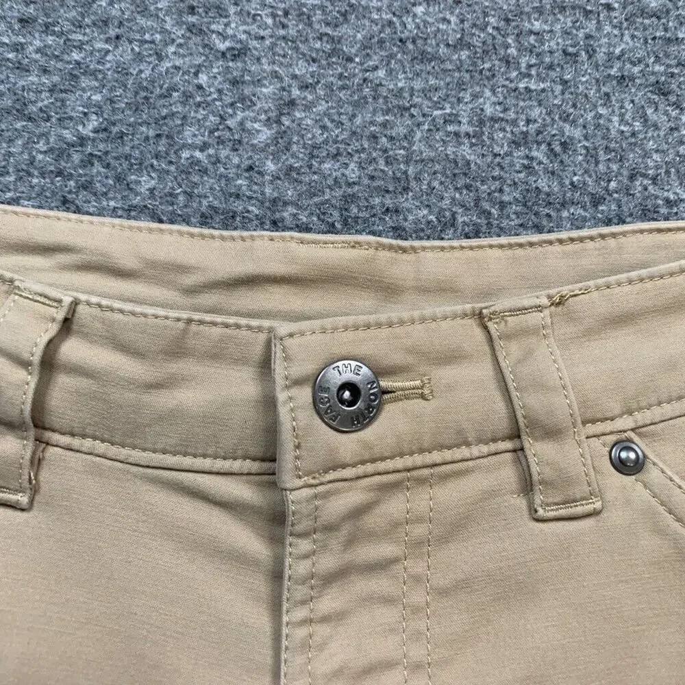The North Face Shorts Mens 32 Wheat Cotton Stretch Flat Front Casual‎ Walk Chino